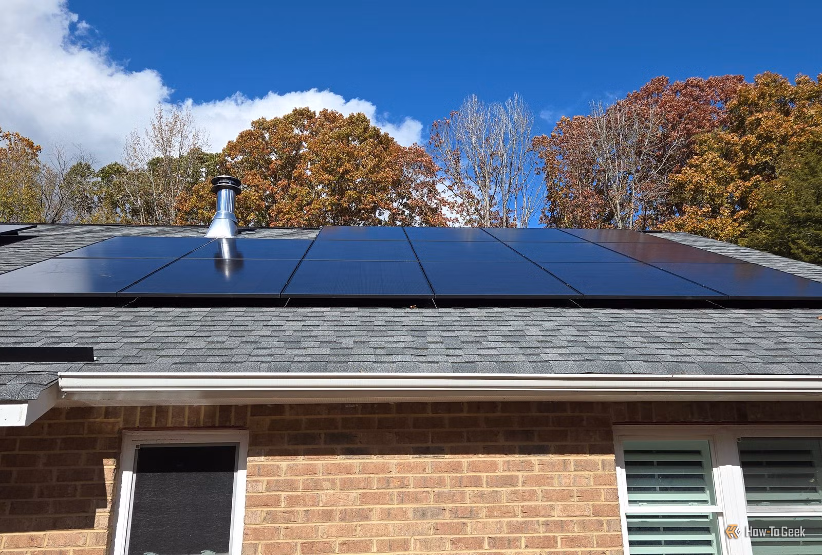 Modern rooftop solar panel array