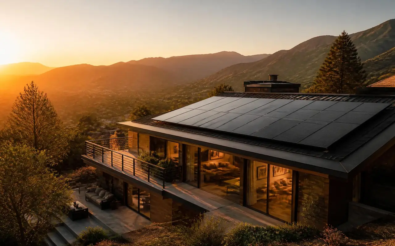 Utah home with a rooftop solar installation